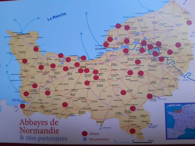 Quelques unes des Abbayes en Normandie
